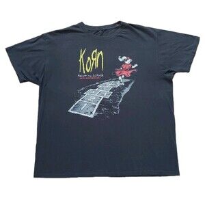 Korn Follow The Leader 20th Anniversary Sz L-XL BOXY Mens Black T-Shirt Album